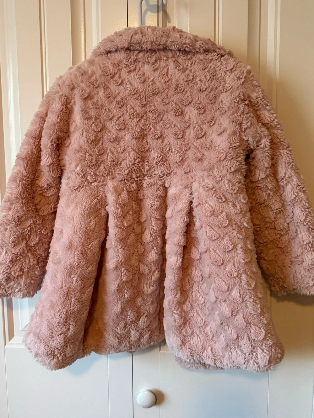Juicy Couture Girls Plush Blush Pink Faux-Fur Coat